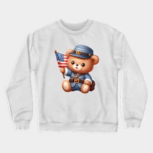 Cute Union Soldier Bear Kawaii Crewneck Sweatshirt